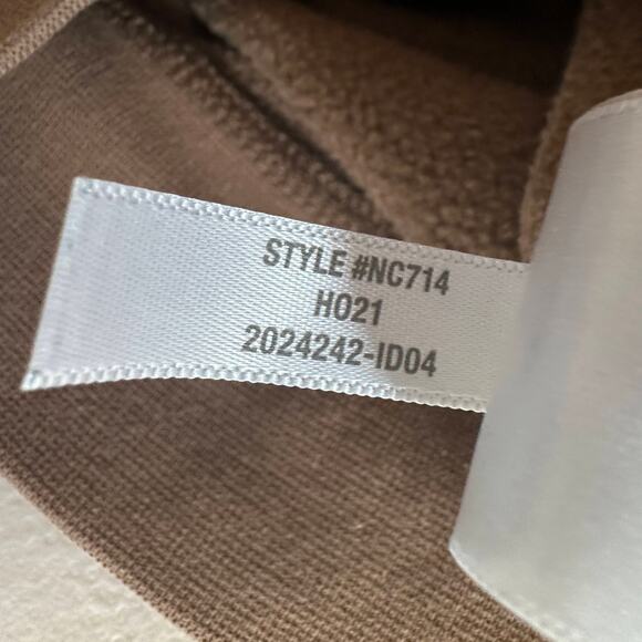 Madewell MWL Cropped Sweatshirt WMNS S Tan Foundational Fleece Pullover Boxy Fit - Picture 8 of 10